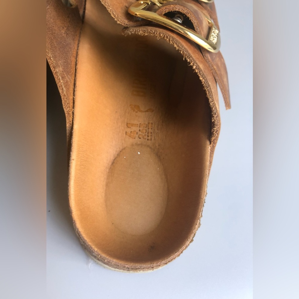 Birkenstock Arizona Big Buckle Oiled Leather Sandals Size: EUR 41 = US Womens 10 - Picture 10 of 13